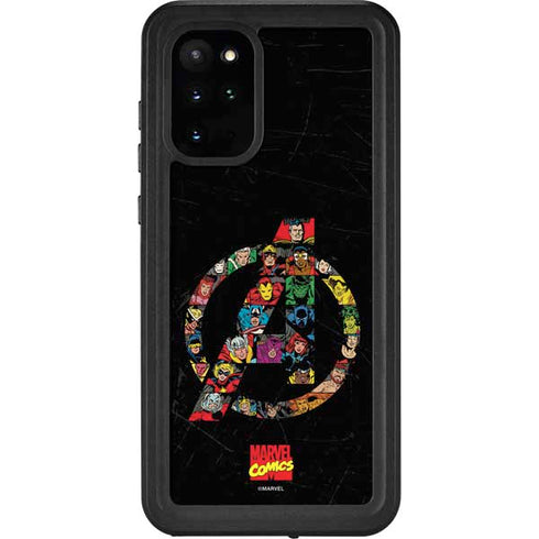 Marvel Classic Comics Avengers Logo Galaxy S20 Plus Waterproof Case