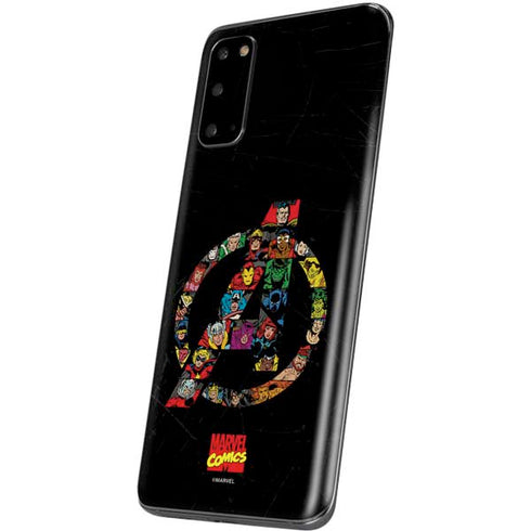 Marvel Classic Comics Avengers Logo Galaxy S20 Skin