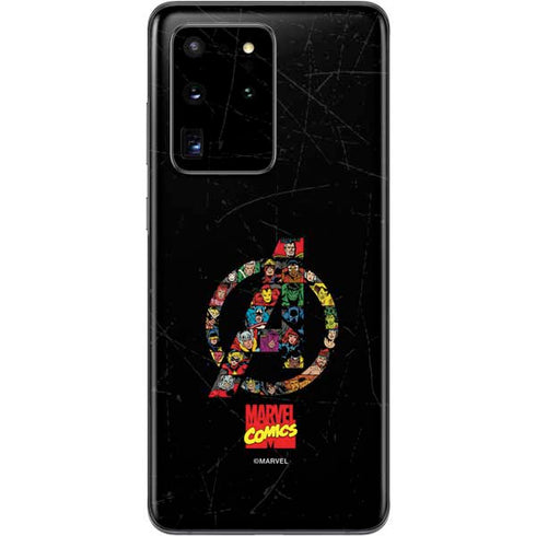 Marvel Classic Comics Avengers Logo Galaxy S20 Ultra 5G Skin