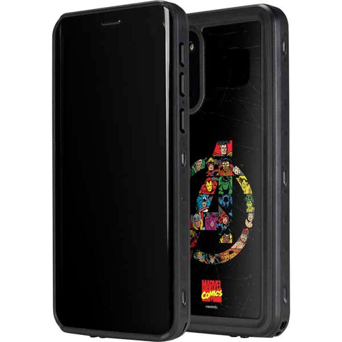 Marvel Classic Comics Avengers Logo Galaxy S20 Waterproof Case