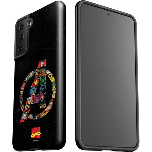 Marvel Classic Comics Avengers Logo Galaxy S21 Plus 5G Pro Case