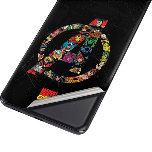 Marvel Classic Comics Avengers Logo Galaxy S21 Ultra 5G Skin