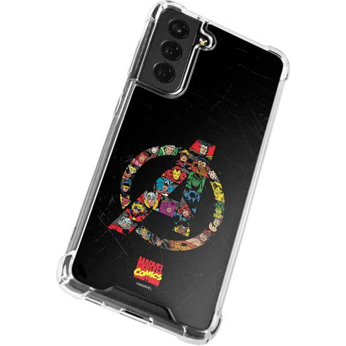 Marvel Classic Comics Avengers Logo Galaxy S22 Clear Case