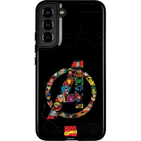 Marvel Classic Comics Avengers Logo Galaxy S22 Plus Pro Case