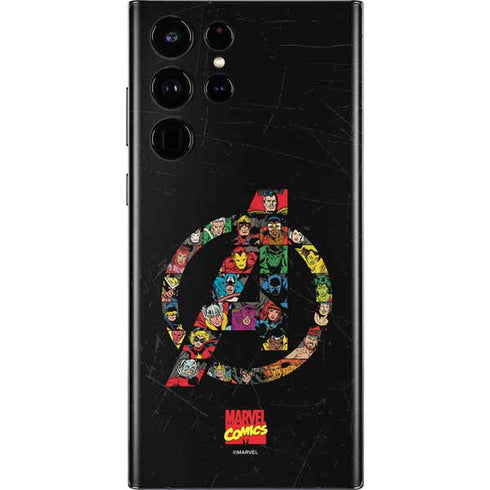 Marvel Classic Comics Avengers Logo Galaxy S22 Ultra Skin