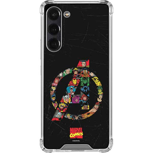 Marvel Classic Comics Avengers Logo Galaxy S23 FE Clear Case