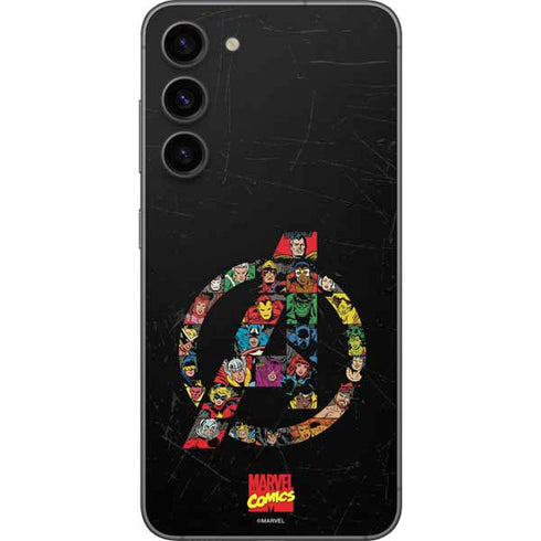 Marvel Classic Comics Avengers Logo Galaxy S23 FE Skin