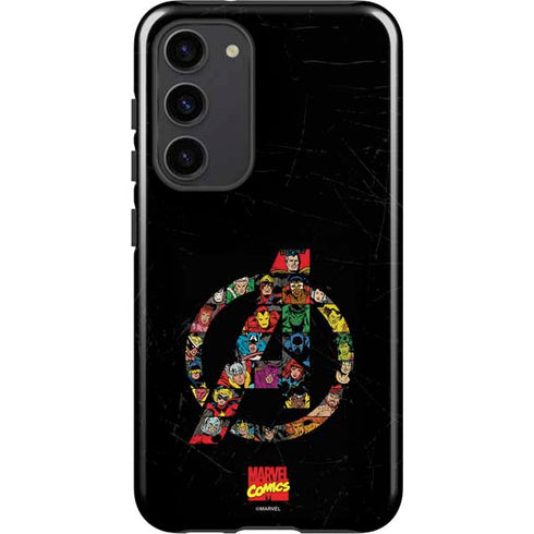 Marvel Classic Comics Avengers Logo Galaxy S23 Plus Pro Case