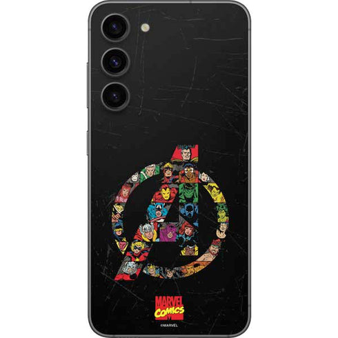 Marvel Classic Comics Avengers Logo Galaxy S23 Plus Skin