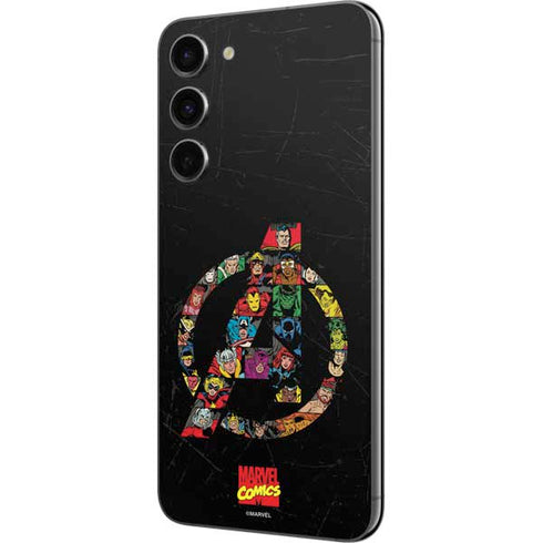 Marvel Classic Comics Avengers Logo Galaxy S23 Plus Skin