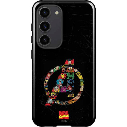 Marvel Classic Comics Avengers Logo Galaxy S23 Pro Case