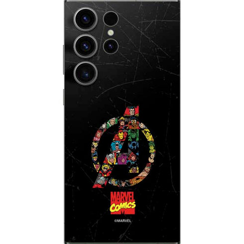 Marvel Classic Comics Avengers Logo Galaxy S24 Ultra Skin