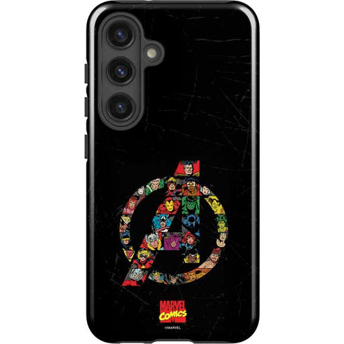 Marvel Classic Comics Avengers Logo Galaxy S25 Impact Case