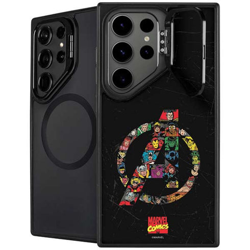 Marvel Classic Comics Avengers Logo Galaxy S25 Ultra Kickstand Case