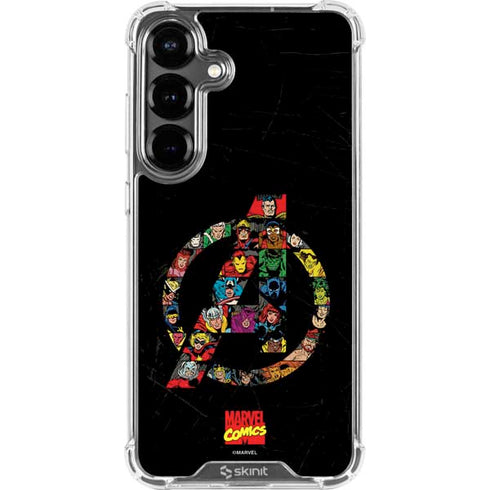 Marvel Classic Comics Avengers Logo Galaxy S26 Plus Clear Case