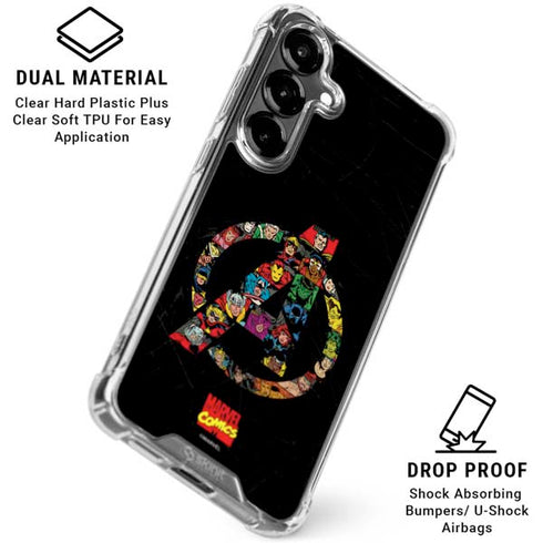 Marvel Classic Comics Avengers Logo Galaxy S26 Plus Clear Case