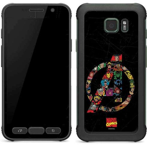 Marvel Classic Comics Avengers Logo Galaxy S7 Active Skin
