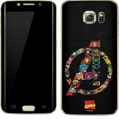 Marvel Classic Comics Avengers Logo Galaxy S7 Edge Skin
