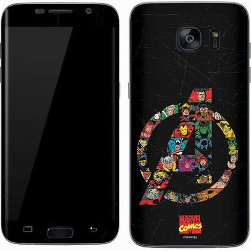 Marvel Classic Comics Avengers Logo Galaxy S7 Skin