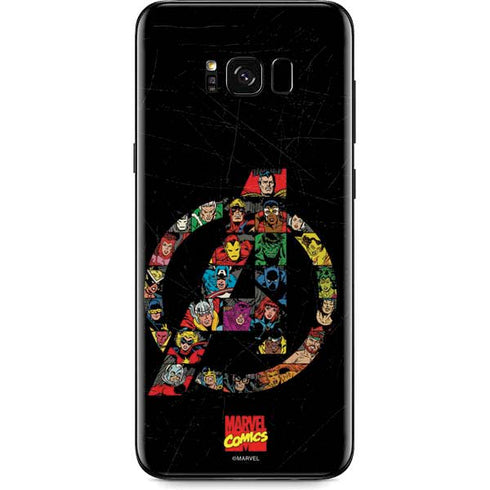 Marvel Classic Comics Avengers Logo Galaxy S8 Plus Skin