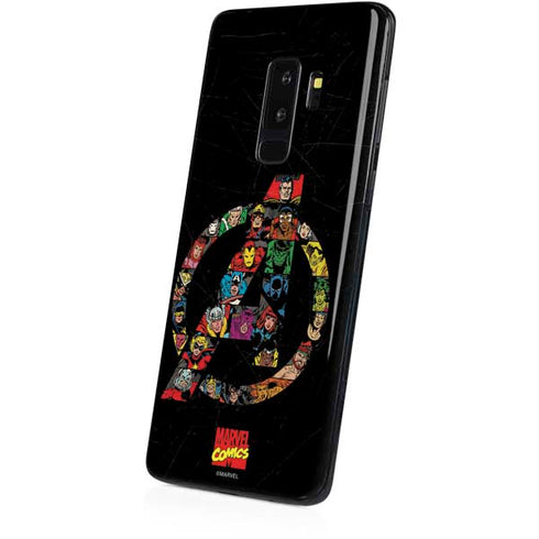 Marvel Classic Comics Avengers Logo Galaxy S9 Plus Skin