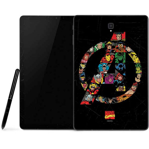 Marvel Classic Comics Avengers Logo Samsung Galaxy Tab Skin
