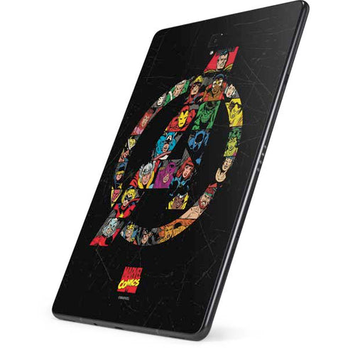 Marvel Classic Comics Avengers Logo Samsung Galaxy Tab Skin