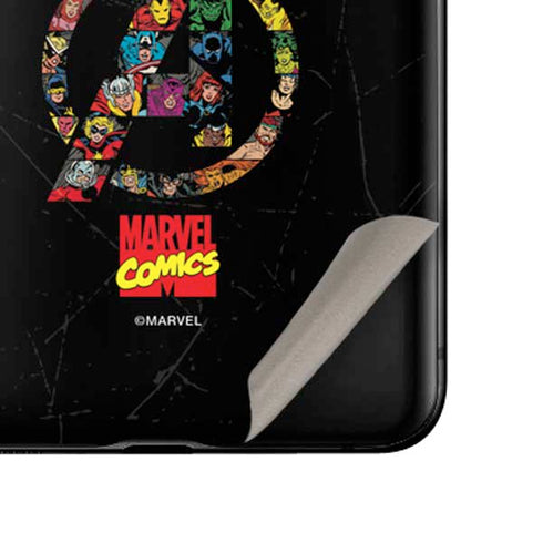 Marvel Classic Comics Avengers Logo Galaxy Z Flip Skin
