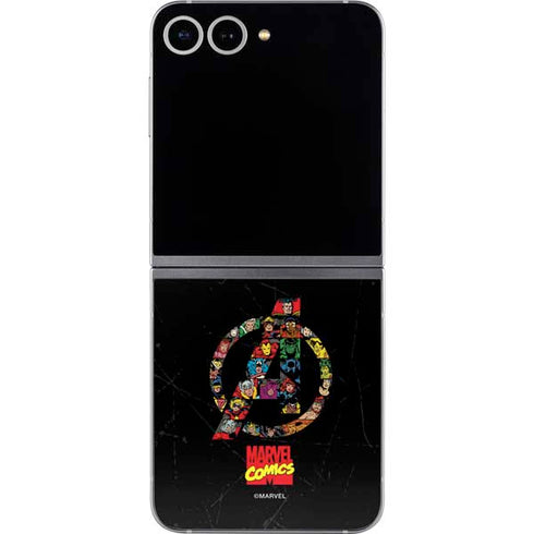 Marvel Classic Comics Avengers Logo Galaxy Z Flip6 Skin