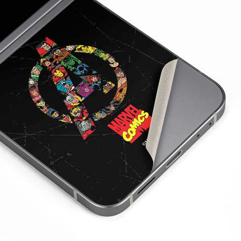 Marvel Classic Comics Avengers Logo Galaxy Z Flip6 Skin