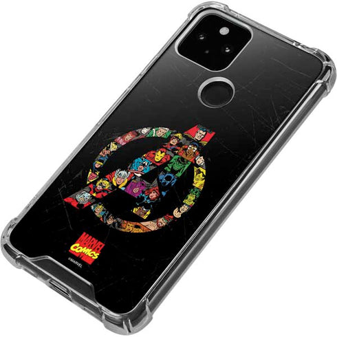 Marvel Classic Comics Avengers Logo Google Pixel 5a 5G Clear Case