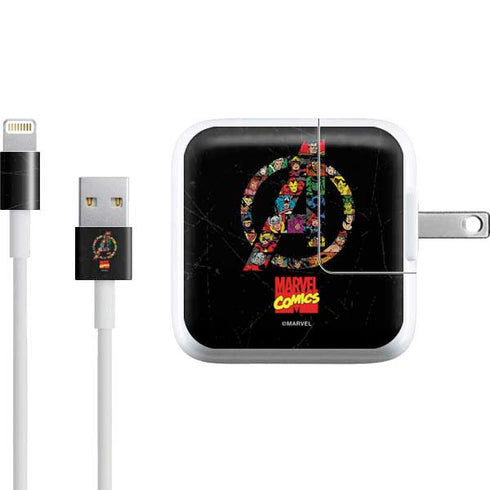Marvel Classic Comics Avengers Logo iPad Charger (10W USB) Skin
