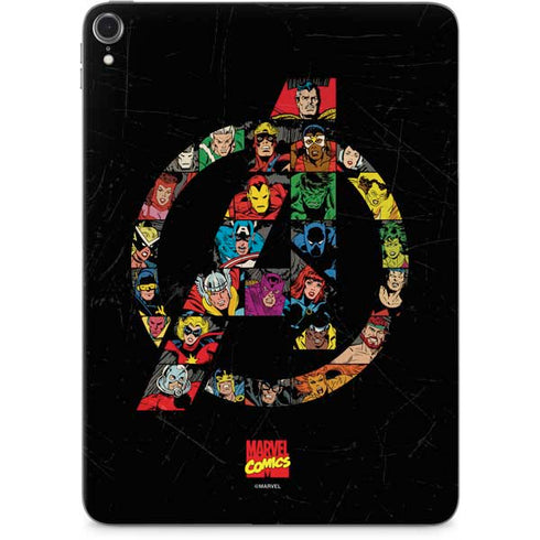 Marvel Classic Comics Avengers Logo Apple iPad Pro Skin