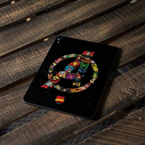 Marvel Classic Comics Avengers Logo Apple iPad Pro Skin