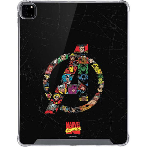 Marvel Classic Comics Avengers Logo iPad Pro 12.9in (2020) Clear Case