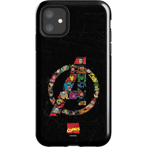Marvel Classic Comics Avengers Logo iPhone 11 Impact Case