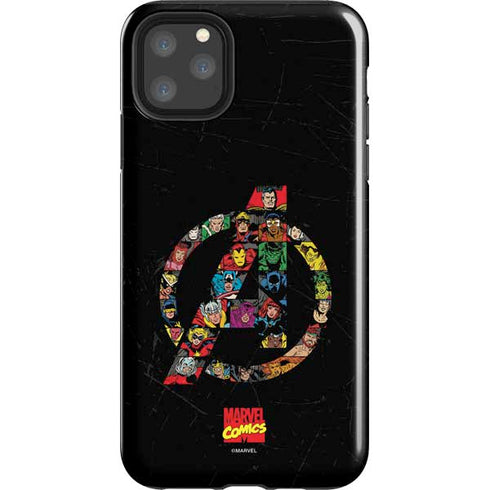 Marvel Classic Comics Avengers Logo iPhone 11 Pro Max Impact Case