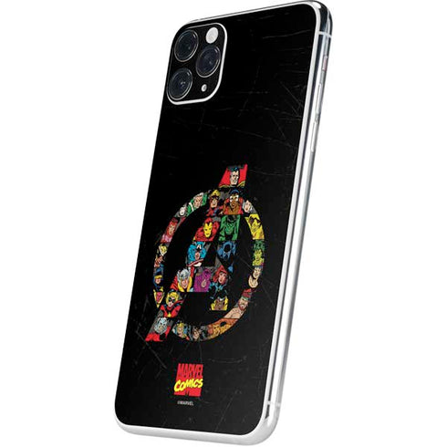 Marvel Classic Comics Avengers Logo iPhone 11 Pro Max Skin