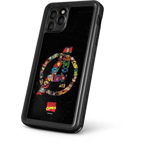 Marvel Classic Comics Avengers Logo iPhone 11 Pro Max Waterproof Case