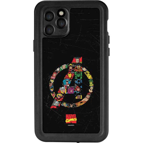 Marvel Classic Comics Avengers Logo iPhone 11 Pro Waterproof Case