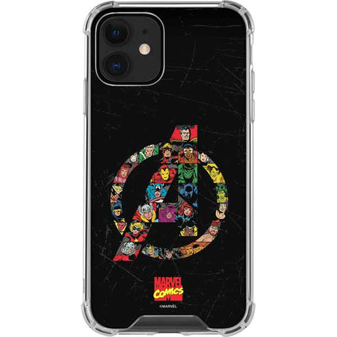 Marvel Classic Comics Avengers Logo iPhone 12 Clear Case