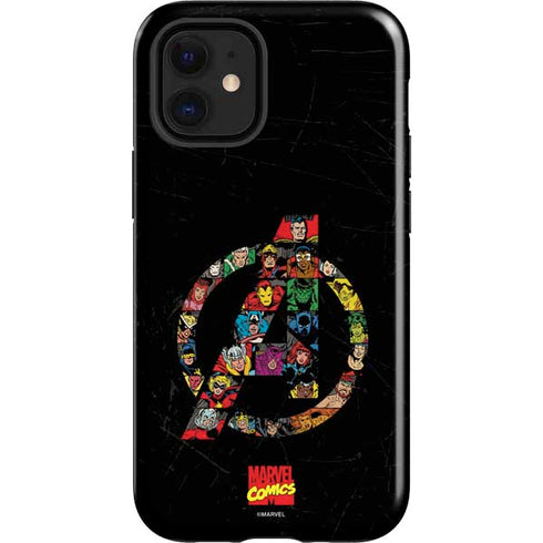 Marvel Classic Comics Avengers Logo iPhone 12 Mini Impact Case