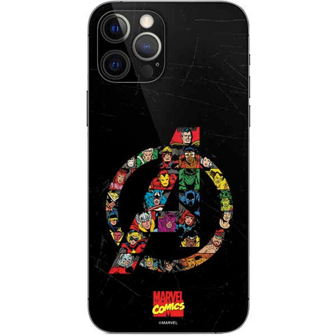 Marvel Classic Comics Avengers Logo iPhone 12 Pro Skin