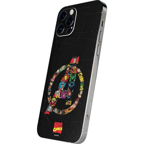 Marvel Classic Comics Avengers Logo iPhone 12 Pro Skin