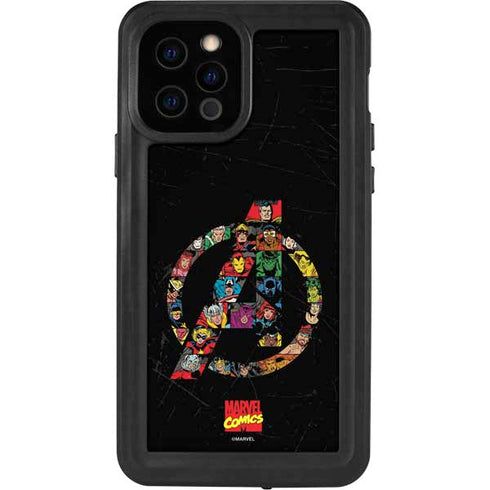 Marvel Classic Comics Avengers Logo iPhone 12 Pro Waterproof Case
