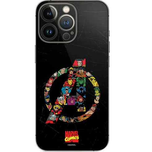 Marvel Classic Comics Avengers Logo iPhone 13 Pro Skin