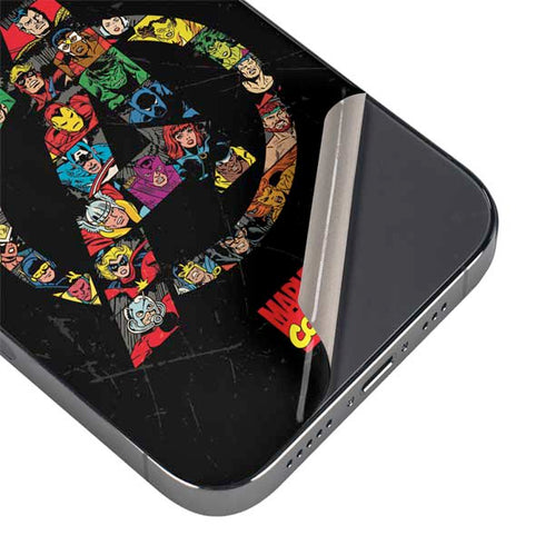 Marvel Classic Comics Avengers Logo iPhone 14 Pro Max Skin