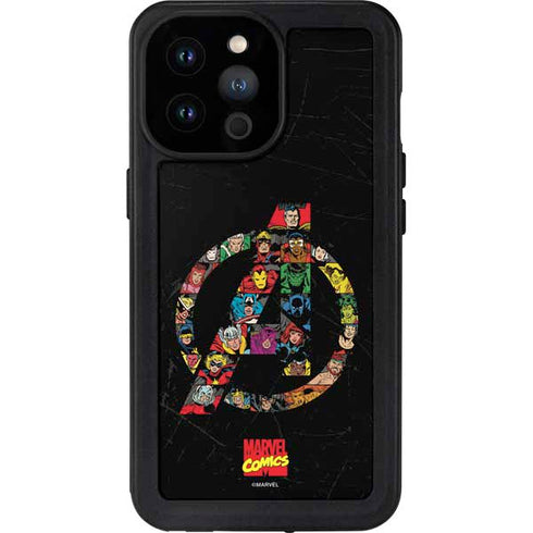 Marvel Classic Comics Avengers Logo iPhone 14 Pro Max Waterproof Case
