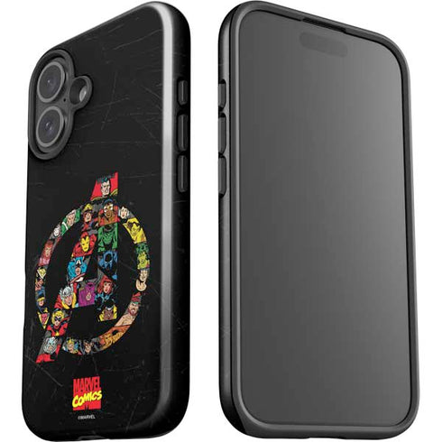 Marvel Classic Comics Avengers Logo iPhone 16 Impact Case
