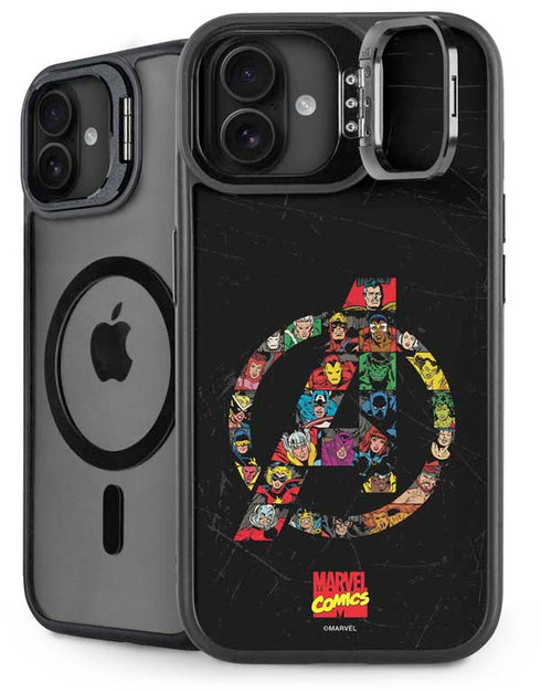 Marvel Classic Comics Avengers Logo iPhone 16 Kickstand Case